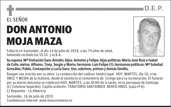 DON ANTONIO MOJA MAZA