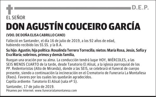 DON AGUSTÍN COUCEIRO GARCÍA