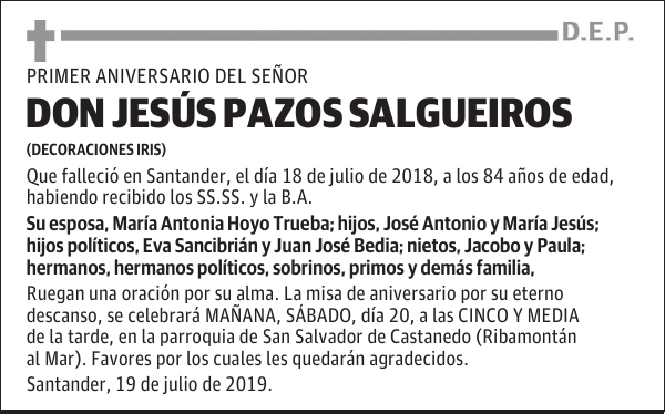 DON JESÚS PAZOS SALGUEIROS