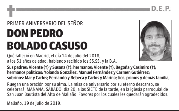 DON PEDRO BOLADO CASUSO