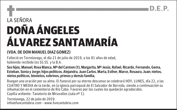 DOÑA ÁNGELES ÁLVAREZ SANTAMARÍA