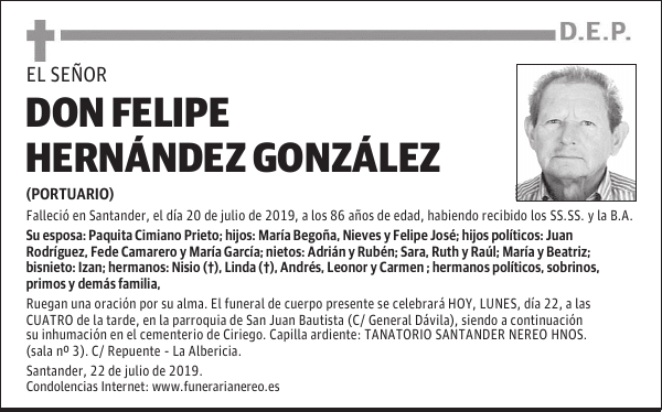 DON FELIPE HERNÁNDEZ GONZÁLEZ
