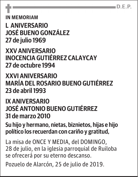 JOSÉ BUENO GONZÁLEZ