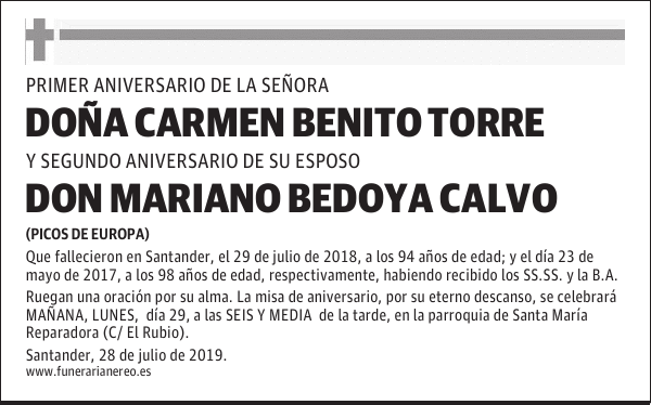 DOÑA CARMEN BENITO TORRE