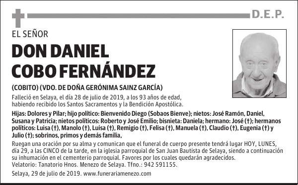 DON DANIEL COBO FERNÁNDEZ