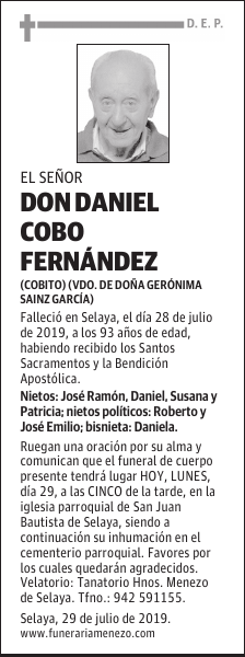 DON DANIEL COBO FERNÁNDEZ