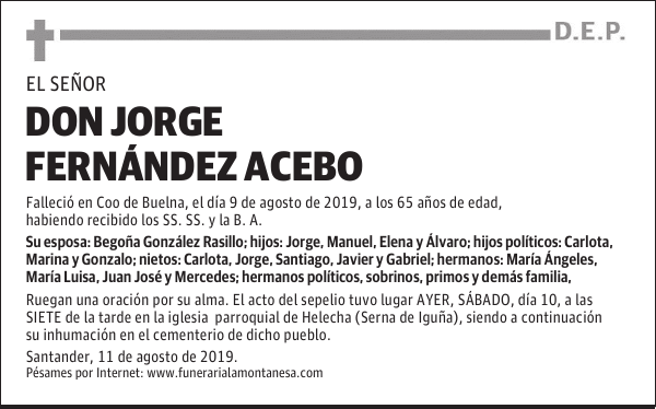 DON JORGE FERNÁNDEZ ACEBO