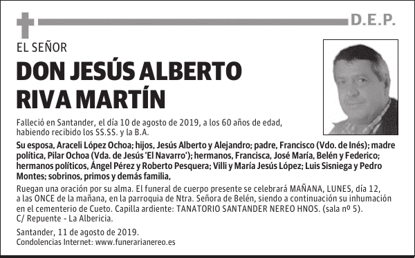 DON JESÚS ALBERTO RIVA MARTÍN