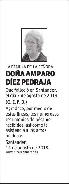 DOÑA AMPARO DÍEZ PEDRAJA