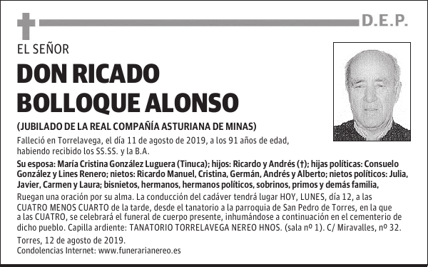 DON RICADO BOLLOQUE ALONSO