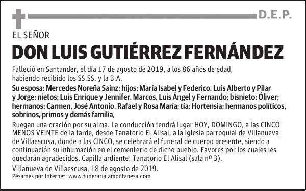 DON LUIS GUTIÉRREZ FERNÁNDEZ