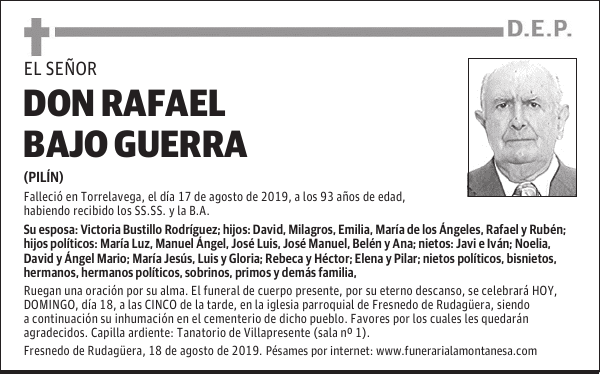 DON RAFAEL BAJO GUERRA