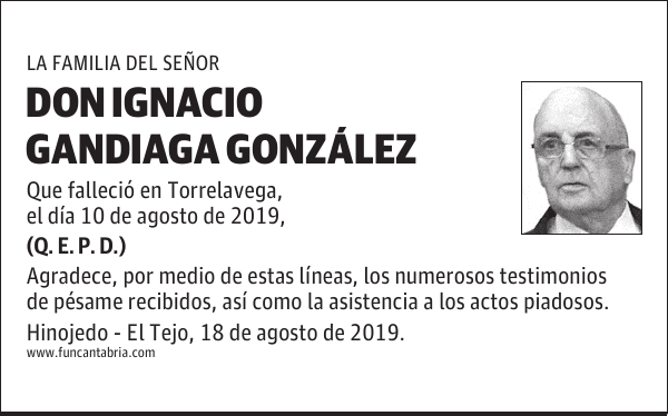 DON IGNACIO GANDIAGA GONZÁLEZ