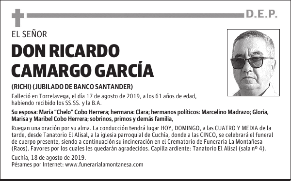 DON RICARDO CAMARGO GARCÍA