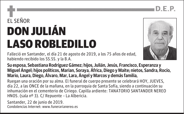 DON JULIÁN LASO ROBLEDILLO