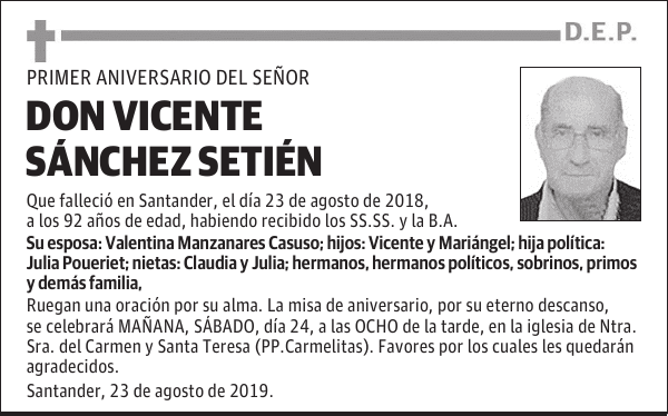 DON VICENTE SÁNCHEZ SETIÉN