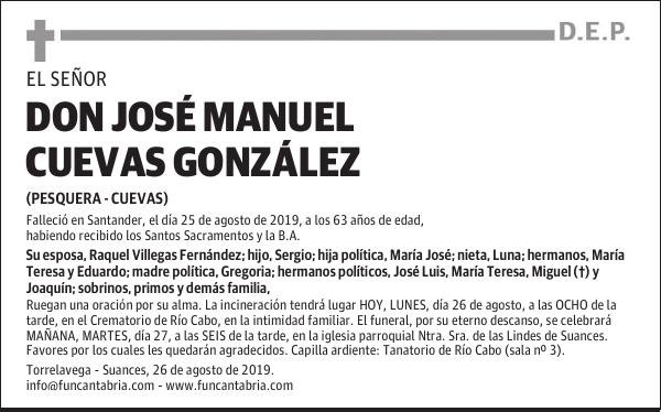 DON JOSÉ MANUEL CUEVAS GONZÁLEZ