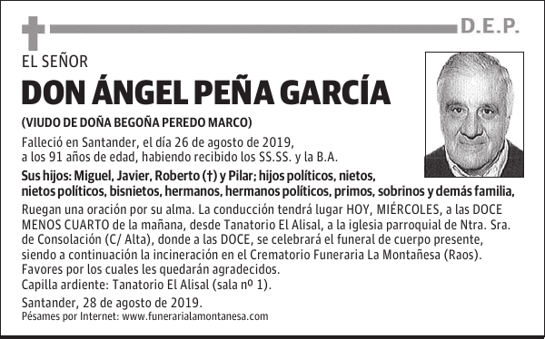 DON ÁNGEL PEÑA GARCÍA