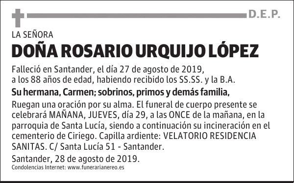 DOÑA ROSARIO URQUIJO LÓPEZ