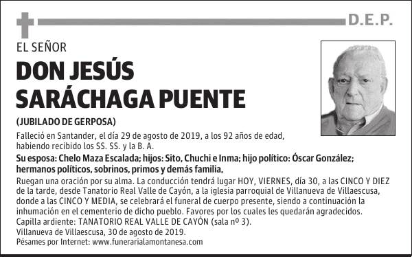 DON JESÚS SARÁCHAGA PUENTE