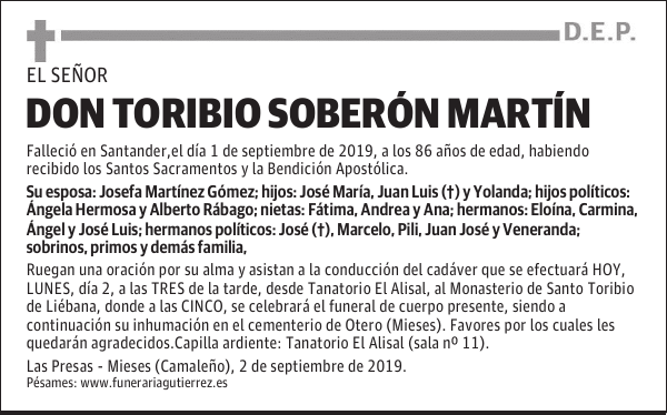 DON TORIBIO SOBERÓN MARTÍN