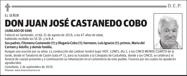 DON JUAN JOSÉ CASTANEDO COBO