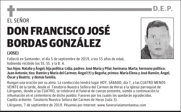 DON FRANCISCO JOSÉ BORDAS GONZÁLEZ