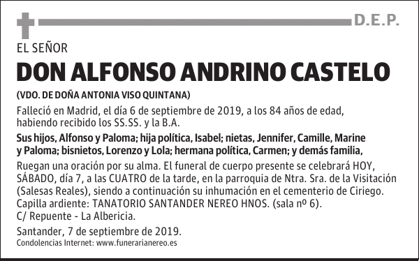 DON ALFONSO ANDRINO CASTELO