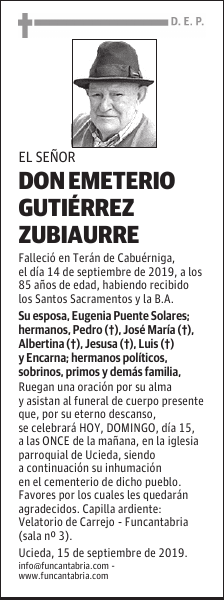 DON EMETERIO GUTIÉRREZ ZUBIAURRE