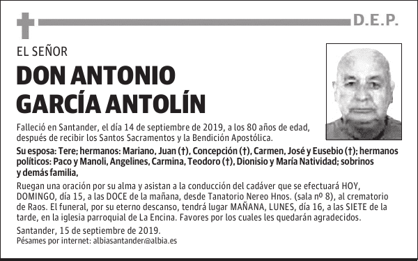 DON ANTONIO GARCÍA ANTOLÍN