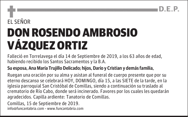DON ROSENDO AMBROSIO VÁZQUEZ ORTIZ