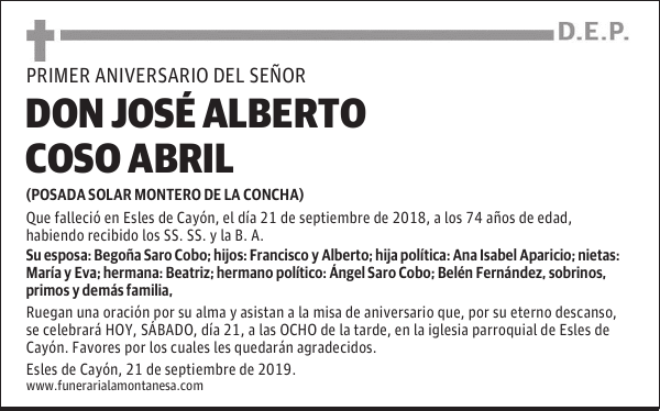 DON JOSÉ ALBERTO COSO ABRIL
