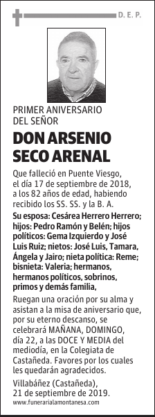 DON ARSENIO SECO ARENAL