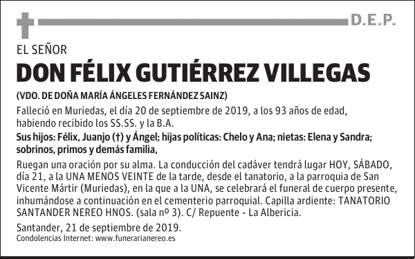 DON FÉLIX GUTIÉRREZ VILLEGAS