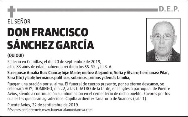 DON FRANCISCO SÁNCHEZ GARCÍA