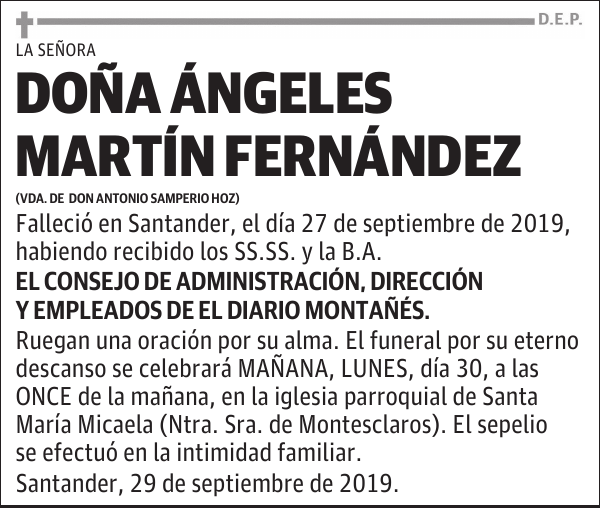 DOÑA ÁNGELES MARTÍN FERNÁNDEZ