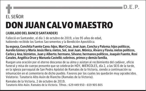 DON JUAN CALVO MAESTRO