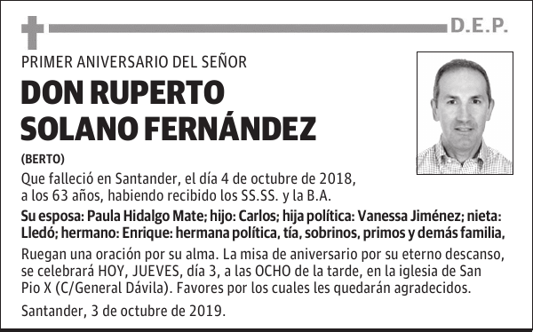 DON RUPERTO SOLANO FERNÁNDEZ