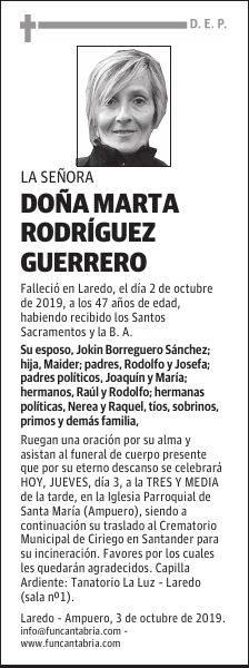 Doña Marta Rodríguez Guerrero