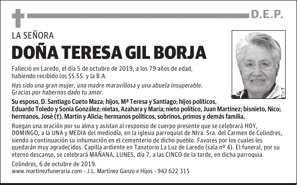 DOÑA TERESA GIL BORJA