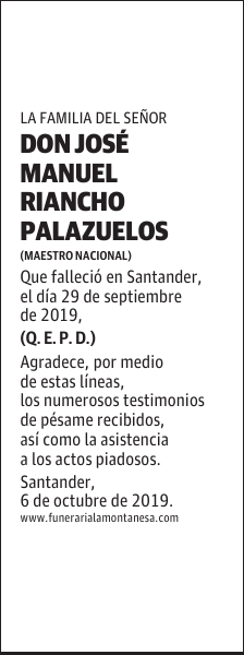 DON JOSÉ MANUEL RIANCHO PALAZUELOS
