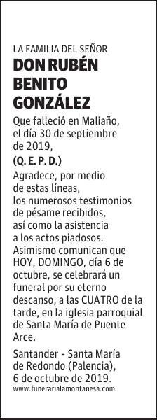 DON RUBÉN BENITO GONZÁLEZ
