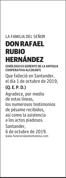 DON RAFAEL RUBIO HERNÁNDEZ