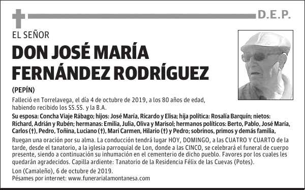 DON JOSÉ MARÍA FERNÁNDEZ RODRÍGUEZ