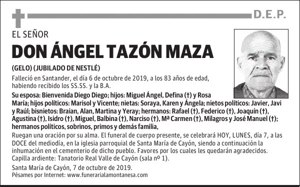 DON ÁNGEL TAZÓN MAZA