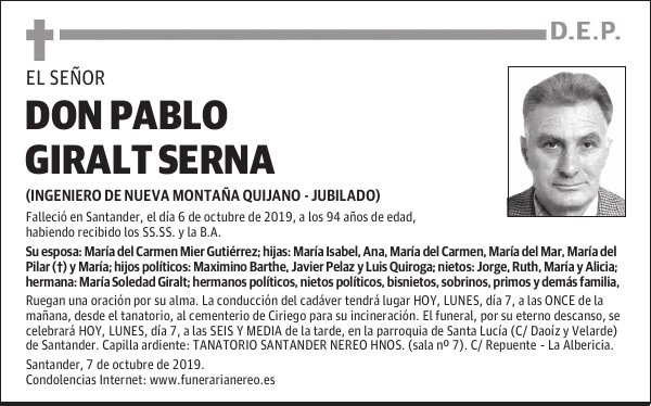 DON PABLO GIRALT SERNA