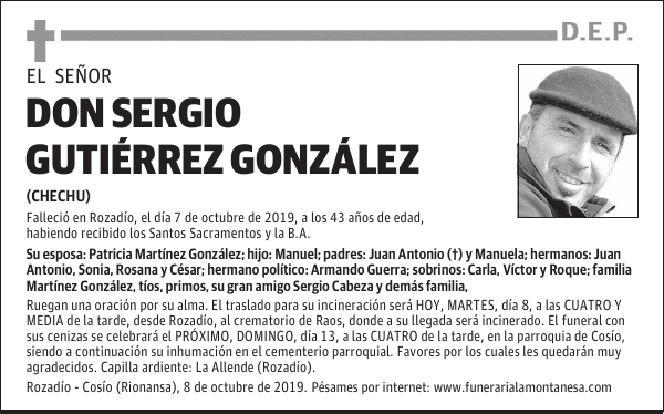 DON SERGIO GUTIÉRREZ GONZÁLEZ