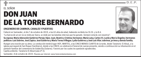 DON JUAN DE LA TORRE BERNARDO