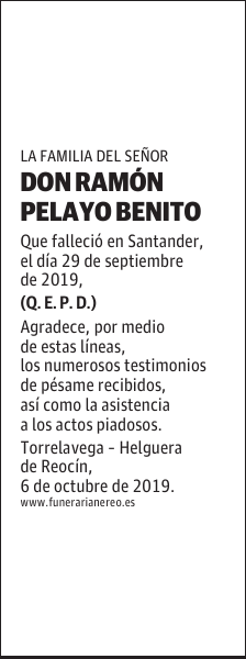 DON RAMÓN PELAYO BENITO