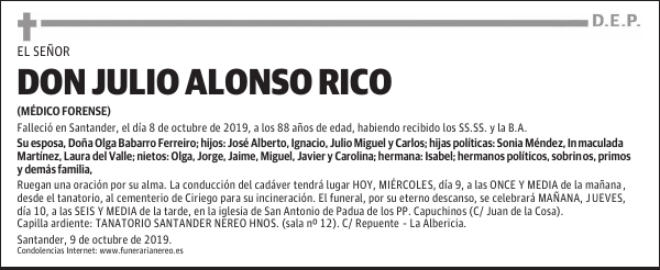 DON JULIO ALONSO RICO